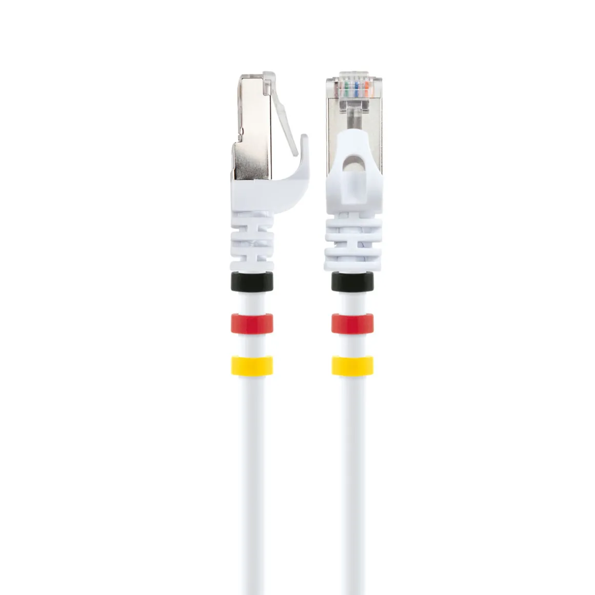 CAT7 Netzwerkkabel S/FTP 3Farbclips 1,0mweiss