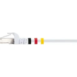 CAT7 Netzwerkkabel S/FTP 3Farbclips 1,0mweiss