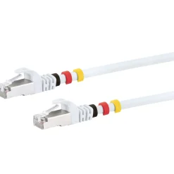 CAT7 Netzwerkkabel S/FTP 3Farbclips 0,5mweiss