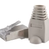 CAT6 Netzwerkstecker 10St. mit Kabel-Fuehrung grau