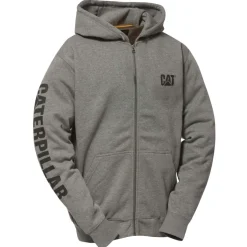 CAT Zip Hoodie Banner Gr. L dunkelgrau