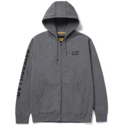 CAT Zip Hoodie Banner Gr. L dunkelgrau