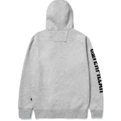 CAT Zip Hoodie Banner Gr. L grau