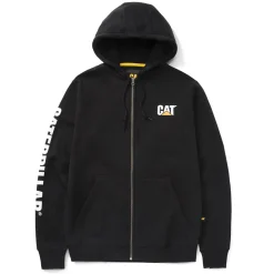 CAT Zip Hoodie Banner schwarz Gr. M