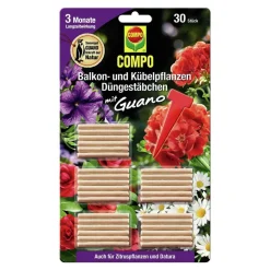 Compo Balkon- und Kübelpflanzen Düngestäbchen mit GUANO 30 Stäbchen