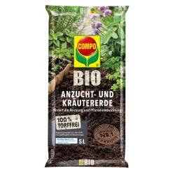 Compo BIO Anzucht- und Kraeutererdetorffrei 5 L
