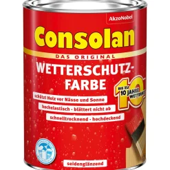Consolan Wetterschutz-Farbe moosgrün 0,75 L