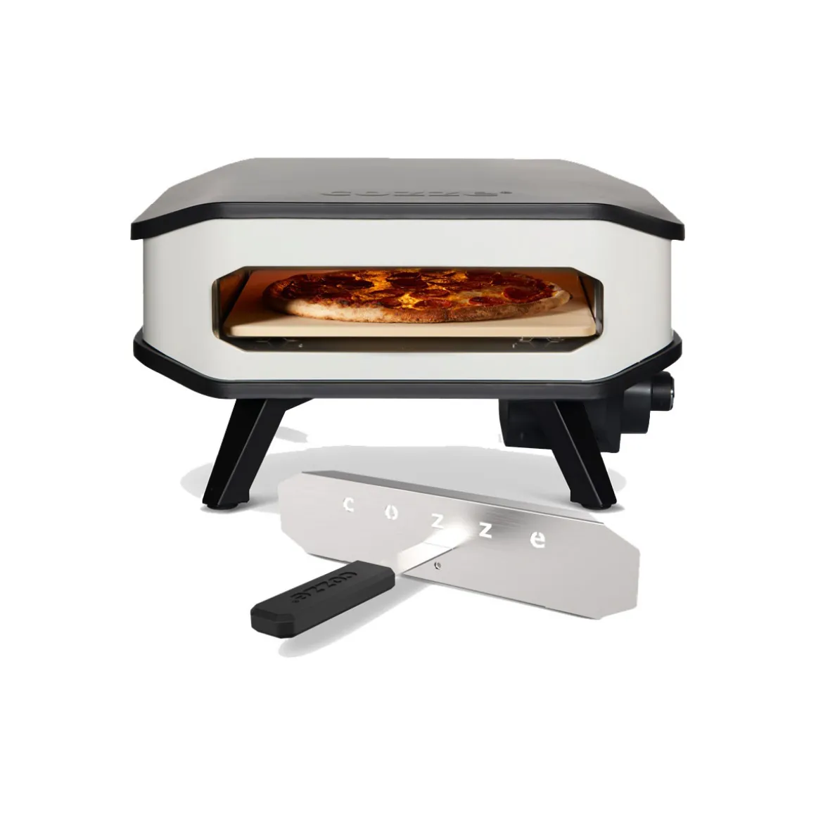 Cozze 13" Pizzaofen Elektro 230V m/Tuerund Pizzastein. 2200W.