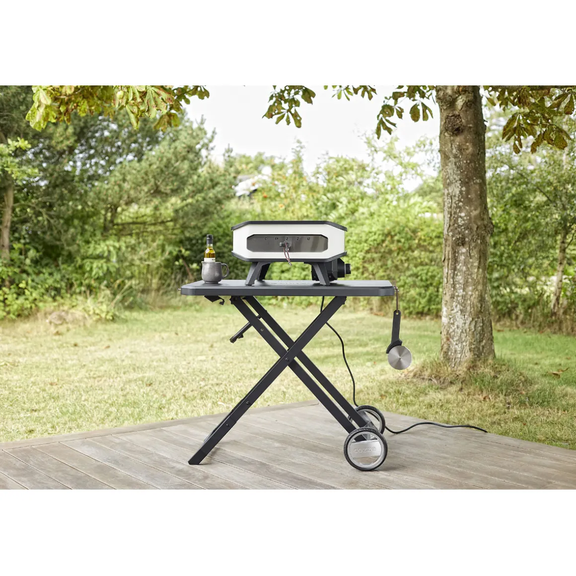 Cozze 13" Pizzaofen Elektro 230V m/Tuerund Pizzastein. 2200W.