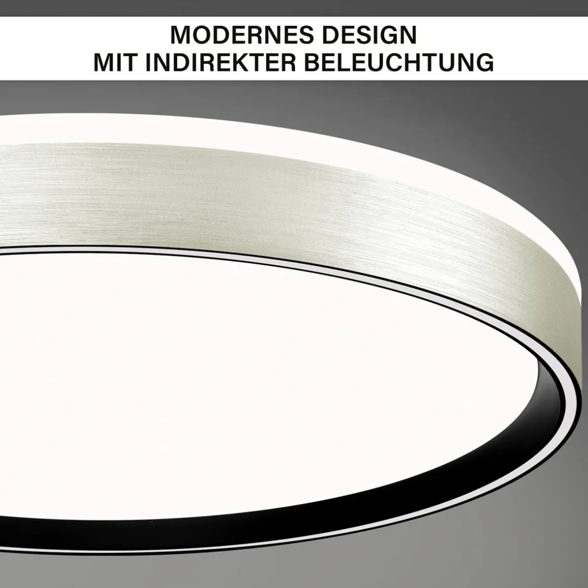 Decken-Wandleuchte SHINING PLUTO LED ALU 1800K 24W
