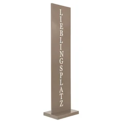 Dekoaufsteller Lieblingsplatz, Metall, beige,22x78x15 cm