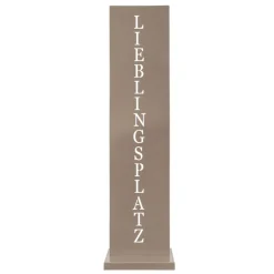 Dekoaufsteller Lieblingsplatz, Metall, beige,22x78x15 cm