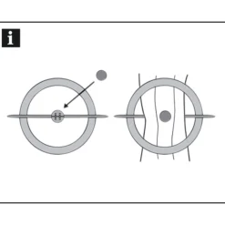 Dekoring m. Stab u. Magnet 18cm edels.optik