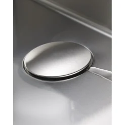 Design Abdeckung fuer runde Siebkorbventile 92mm,Edelstahl glaezend
