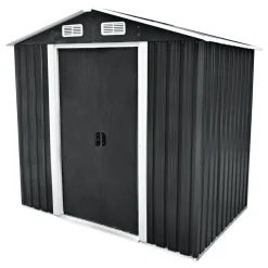 Durabil Gerätehaus Moritz carbon und weiß 204 x 186 x 132 cm
