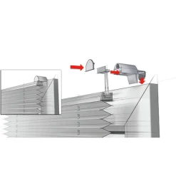 Easyfix Plissee mit 2 Bedienschienentaupe 80x130
