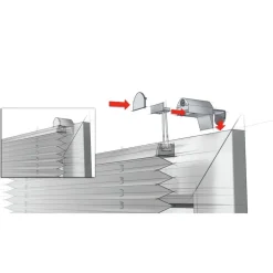 Easy-Fix Plissee 65x130 weiss2 Bedienschienen