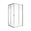 Eckeinstieg 4-teilig silber klar hell1800x750-900x750-900 3-/4-mm ESG