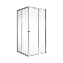 Eckeinstieg 4-teilig silber klar hell1800x750-900x750-900 3-/4-mm ESG