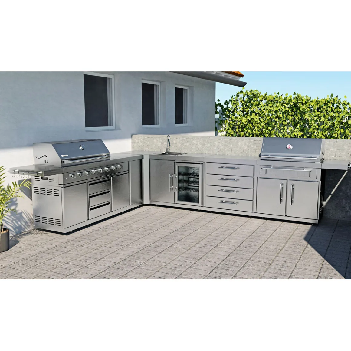 Edelstahl-Erweiterungsmodul Holzkohlegrill MGK-400 Premium