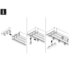 Endkappe System m. Ausklingg.für 3flg Schine grau