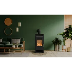 Fireplace Santa Fe 6kWStahl Anschl. oben/hinten 150mm
