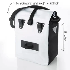 Fischer Bikes Gepäckträgertasche Kurier weiß