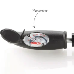 Fischer Bikes Mini-Pumpe mit Doppelhub Duokopf silber