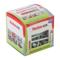 FischerDübel DuoPower 10 x 50 mm mit Sicherheitsschraube 25 Stück