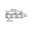 Flächenvorh-Sch. 3lfg Atlanta alu 260cm