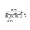 Flächenvorh-Sch. 3lfg Atlanta alu 210cm