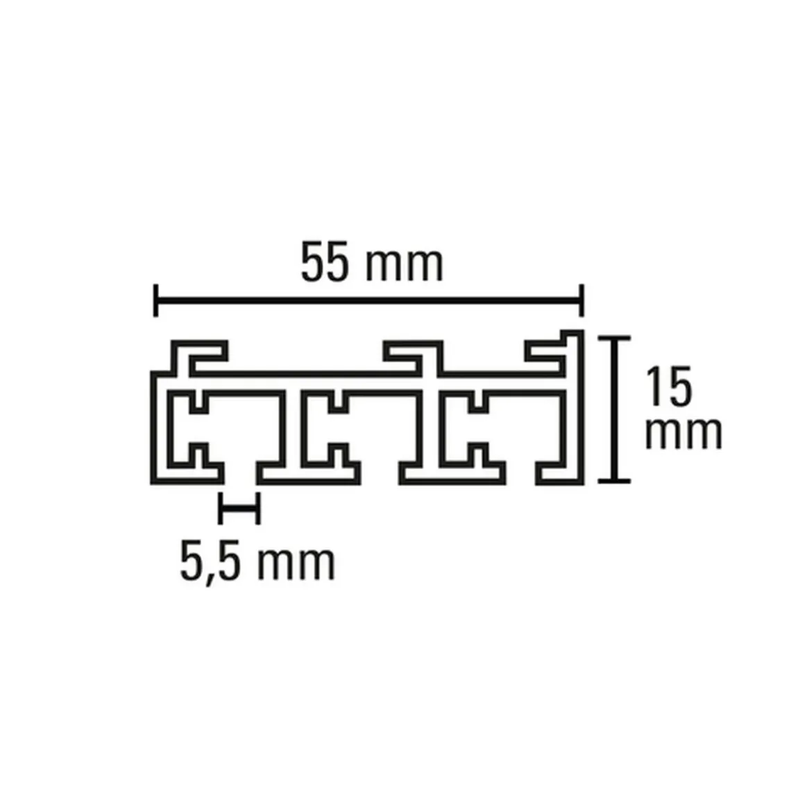 Flächenvorh.-Sch. 3lfg. Atlanta weiß 210cm