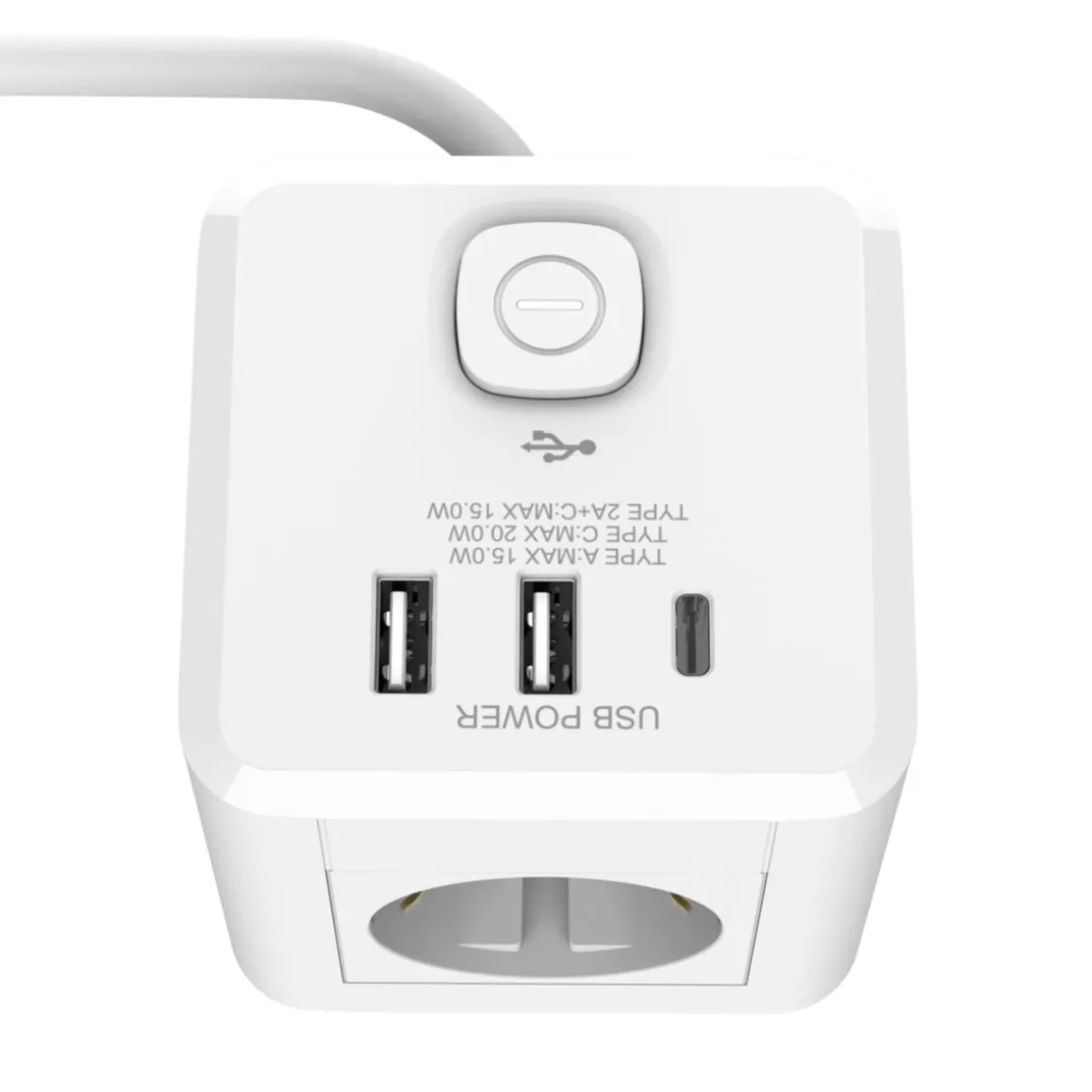 Flector 3-Fach Steckdosenwürfel inkl. USB 1,4 m