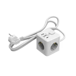 Flector 3-Fach Steckdosenwürfel inkl. USB 1,4 m
