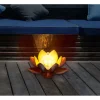 Flector Garten LED-Solar-Dekoleuchte Lotus kupfer