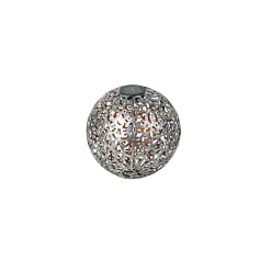 Flector Garten LED-Solar-Dekokugel Orient silber gebürstet Durchmesser 30 cm