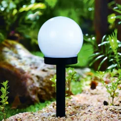 Flector Garten LED-Solar-Kugelleuchte schwarz 10 x 33 cm