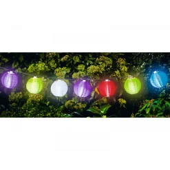 Flector Garten LED-Solar-Lichterkette Lampion mehrfarbig