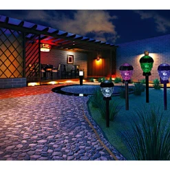 Flector Garten LED-Solarspieß Berry 10 x 47 cm Edelstahl