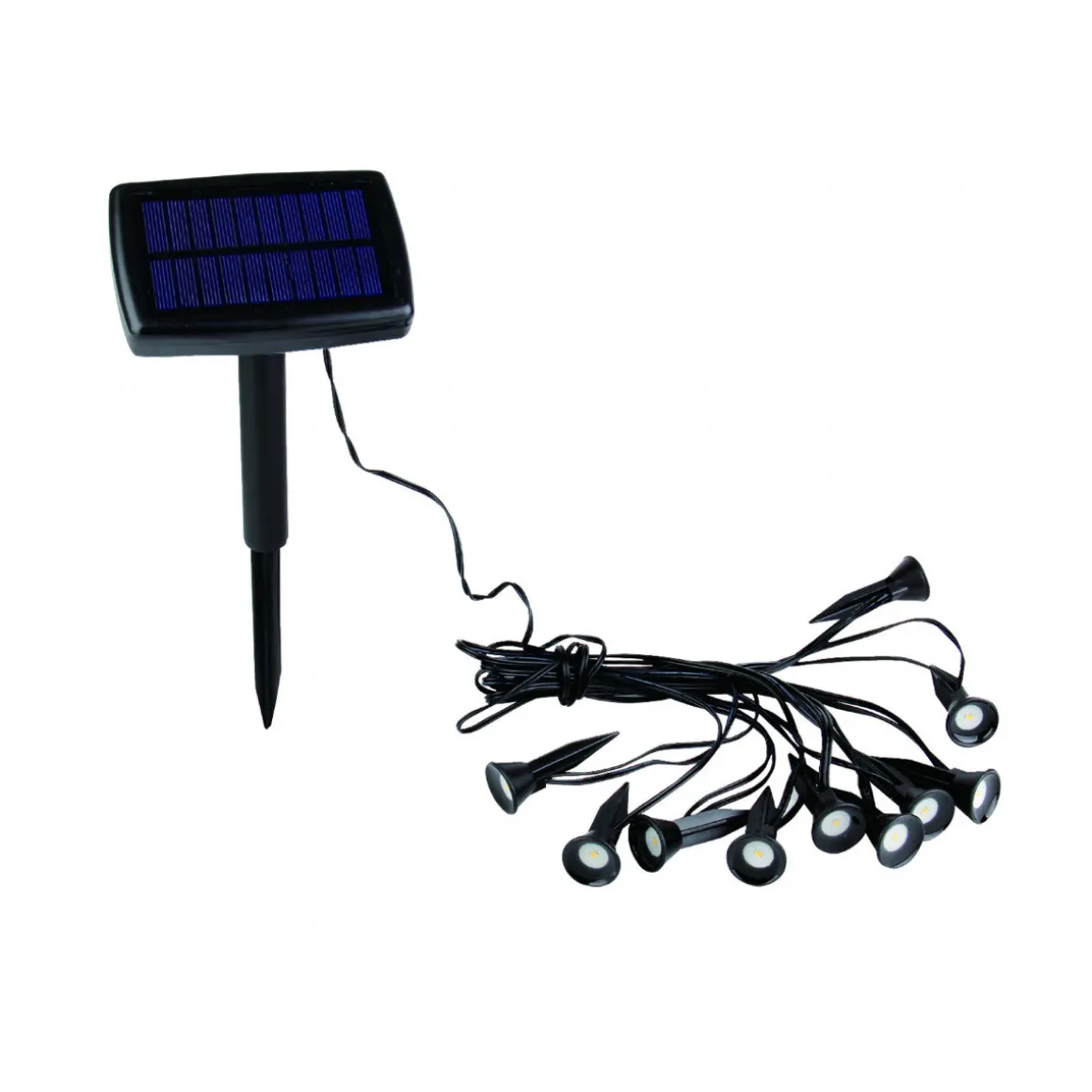 Flector Garten LED-Solar-Spotlichterkette inkl 10 Spots