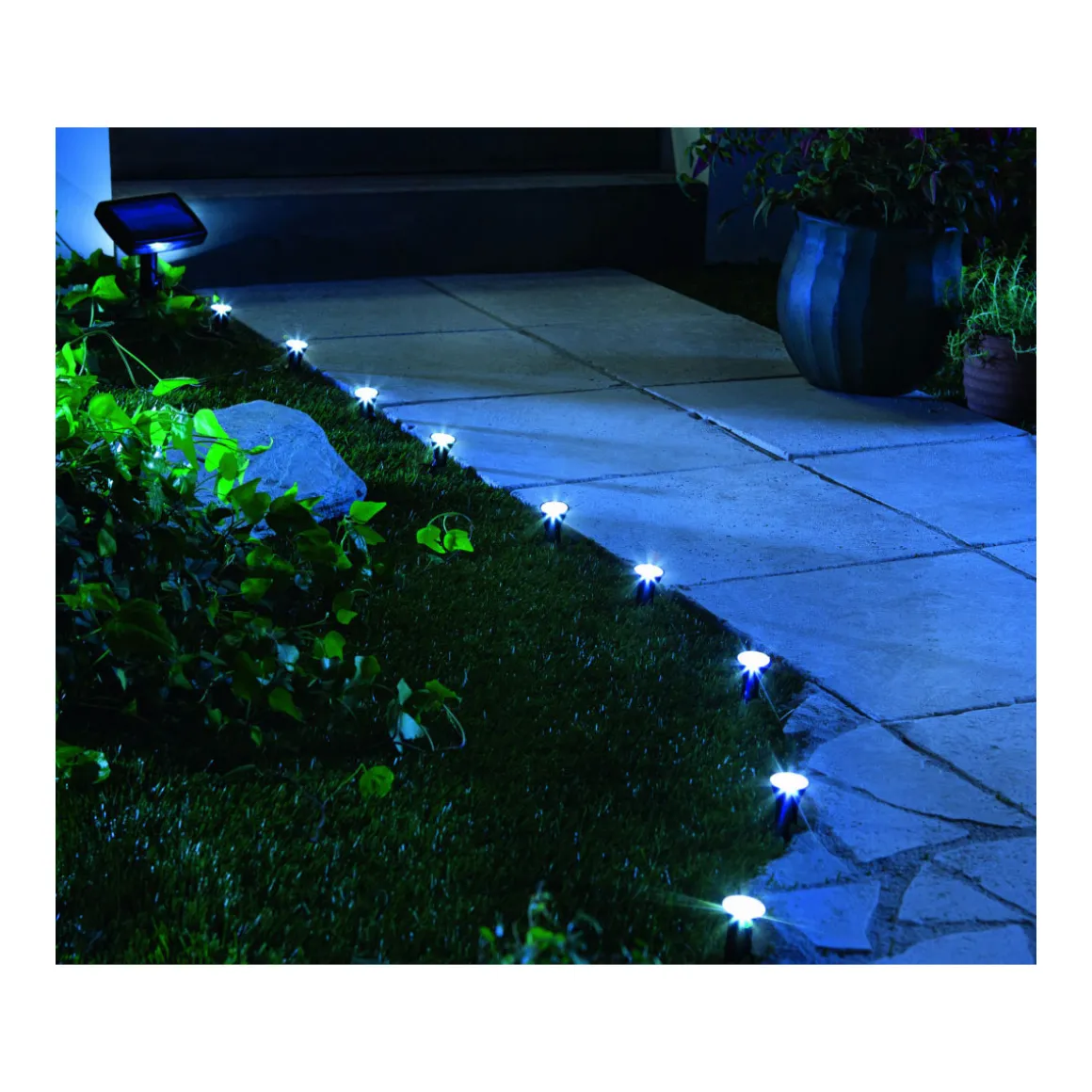 Flector Garten LED-Solar-Spotlichterkette inkl 10 Spots