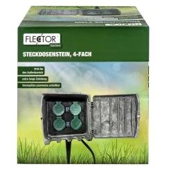 Flector Garten Steckdosenstein 4- Fach
