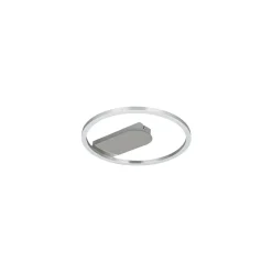 Flector LED-Deckenleuchte Grace 13W gebuerstet/Chrome 3000K
