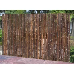floraworld Sichtschutz Bambus-Matte schwarz 3x1,5 m
