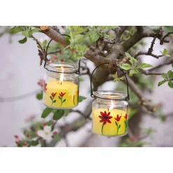 Flower Power Citronella Duftkerze SERA im Glas 8 x 9,2 cm