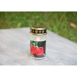 Flower Power LED Outdoor Grablampe mit Dorn TUMBA WHITE 7 x 13 cm Kunststoff