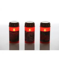 Flower Power LED Outdoor Grablampe mit Dorn TUMBA RED 7 x 13 cm Kunststoff