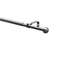 Gardinenstangen Set ausziehbar Durchmesser 16/19 mm 190-340 cm Edelstahl-Optik