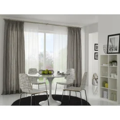 GardiniaGardinenstange Chicago mit Innenlauf Durchmesser 16 mm 120 cm Edelstahl-Optik