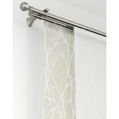 GardiniaGardinenstange Chicago mit Innenlauf Durchmesser 16 mm 160 cm Edelstahl-Optik